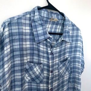 Plaid Short Sleeve Top